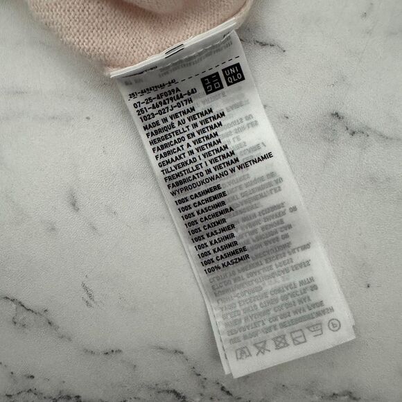 Uniqlo Baby Pink Crewneck Cashmere Sweater XL - Picture 5 of 5
